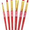 Royal & Langnickel Big Kids Choice Deluxe Shader Synthetic Paint Brush Set, Assorted Size, Orange, Set Of 6 -Art Supplies 401165 ecommfullsize