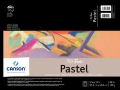 Canson Mi-Teintes Drawing Pad, 12 X 16 Inches, 98 Lb, Assorted Colors, 24 Sheets