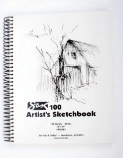 Sax 100 Artist's Sketchbook, 80 Lb, 11 X 14 Inches, White