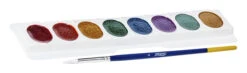 Prang Non-Toxic Washable Semi-Moist Watercolor Paints, 8 Assorted Glitter Colors -Art Supplies 405576 B ecommfullsize