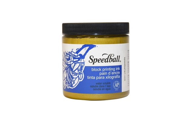 Speedball Water Soluble Block Printing Ink, Gold, 8 Ounces 3 Speedball Water Soluble Block Printing Ink, Gold, 8 Ounces