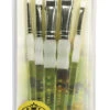 Royal Soft-Grip White Taklon Brush Set, Assorted Size, Set Of 5 -Art Supplies 408545 ecommfullsize