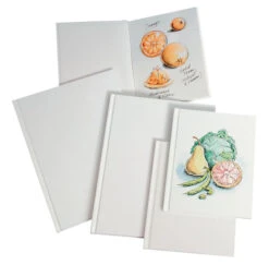 Sax Blanc Books Hardcover Sketchbook, 28 Sheets, 6-1/4 X 8-1/4 Inches, Pack Of 4