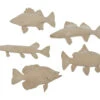 Sax Gyotaku Game Fish Print Models, Assorted Sizes, Tan, Set Of 5 -Art Supplies 410588 A ecommfullsize