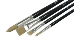 Sax Phoenix Golden Synthetic Long Handle Paint Brushes, Assorted Sizes, Set Of 4 -Art Supplies 411618 D ecommfullsize
