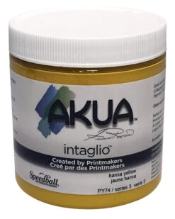 Akua Intaglio Non-Toxic Water Based Ink, Hansa Yellow, 8 Ounces