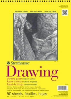 Strathmore 300 Series Drawing Pad, 9 X 12 Inches, 70 Lb, 50 Sheets