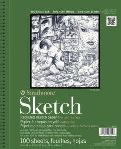 Strathmore 400 Series Recycled Sketch Pad, 11 X 14 Inches, 60 Lb, 100 Sheets