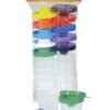 Creativity Street No-Spill Round Cup Plastic Paint Pot Set With Assorted Colored Lids, 3 Inches Wide, Translucent, Set Of 10 -Art Supplies 430001 ecommfullsize