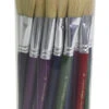 School Smart Stubby Ox Hair Paint Brushes, Assorted Colors And Sizes, Set Of 36 -Art Supplies 442148 ecommfullsize