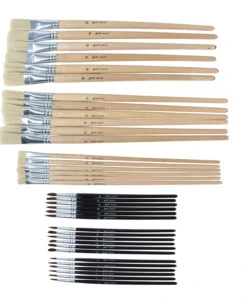 Sax Elementary School Trim Paint Brushes, Assorted Sizes, Pack Of 36