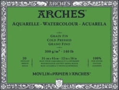 Arches Cold Press Watercolor Paper, 12 X 16 Inches, 140 Lb, 20 Sheets