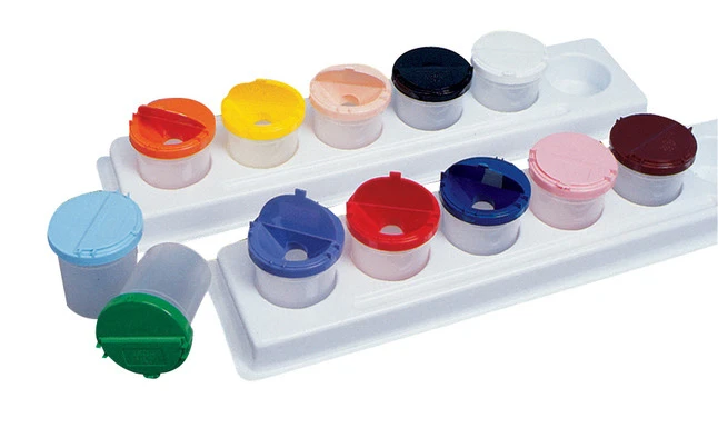 Jack Richeson Plastic Neatness Paint Cup Set With Lid, 8 Oz, Assorted Color, Set Of 12 3 Jack Richeson Plastic Neatness Paint Cup Set With Lid, 8 Oz, Assorted Color, Set Of 12