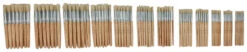 Sax Round White Bristle Short Handle Brushes, Assorted Sizes, Natural, Pack Of 144 -Art Supplies 461018 B ecommfullsize