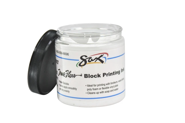 Sax True Flow Water Soluble Block Printing Ink, 1 Pint Jar, White 5 Sax True Flow Water Soluble Block Printing Ink, 1 Pint Jar, White - Image 3