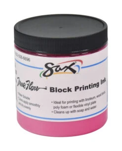 Sax True Flow Water Soluble Block Printing Ink, 8 Ounces, Magenta