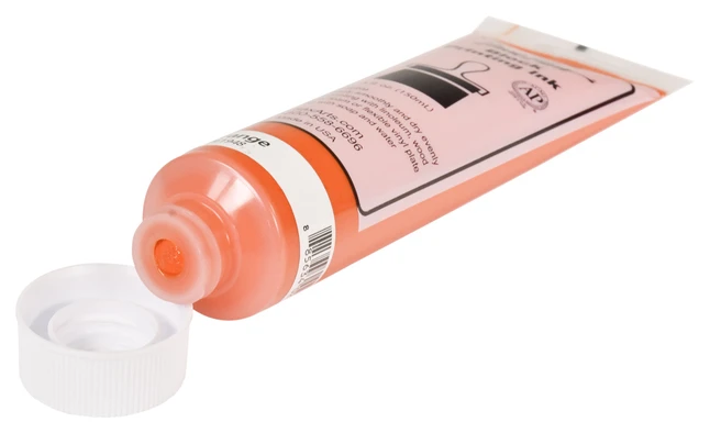 Sax True Flow Water Soluble Block Printing Ink, 5 Ounce Tube, Orange 4 Sax True Flow Water Soluble Block Printing Ink, 5 Ounce Tube, Orange - Image 2