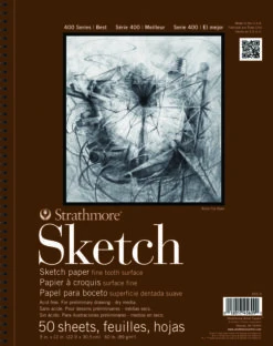 Strathmore 400 Series Sketch Pad, 11 X 14 Inches, 60 Lb, 50 Sheets