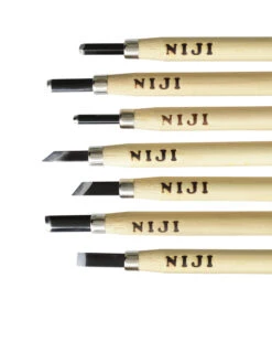 Niji Yasutomo Wood And Linoleum Cutting Set, Set Of 7 -Art Supplies 567391 A ecommfullsize