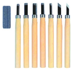 Niji Yasutomo Wood And Linoleum Cutting Set, Set Of 7