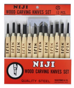 Niji Yasutomo Wood And Linoleum Cutting Set, Set Of 12